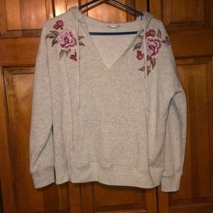 Grey v-neck pullover